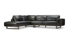 Hauser 2pc Leather Sectional Sofa