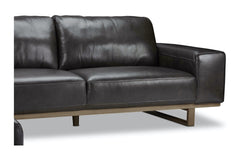 Hauser 2pc Leather Sectional Sofa