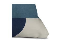 Halfmoon Colorblock Blue Toss Pillow by Moonlightprint