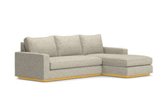 Harper 2pc Sleeper Sectional :: Leg Finish: Natural / Sleeper Option: Deluxe Innerspring Mattress / Configuration: RAF - Chaise on the Right