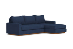 Harper 2pc Sleeper Sectional :: Leg Finish: Pecan / Sleeper Option: Memory Foam Mattress / Configuration: RAF - Chaise on the Right