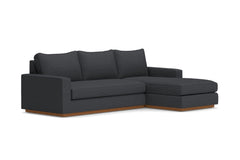 Harper 2pc Sleeper Sectional :: Leg Finish: Pecan / Sleeper Option: Deluxe Innerspring Mattress / Configuration: RAF - Chaise on the Right