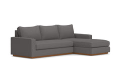 Harper 2pc Sleeper Sectional :: Leg Finish: Pecan / Sleeper Option: Deluxe Innerspring Mattress / Configuration: RAF - Chaise on the Right