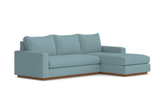 Harper 2pc Sleeper Sectional :: Leg Finish: Pecan / Sleeper Option: Deluxe Innerspring Mattress / Configuration: RAF - Chaise on the Right