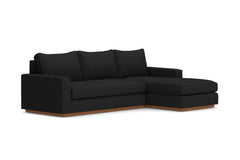 Harper 2pc Sleeper Sectional :: Leg Finish: Pecan / Sleeper Option: Memory Foam Mattress / Configuration: RAF - Chaise on the Right