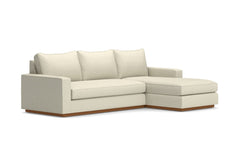 Harper 2pc Sleeper Sectional :: Leg Finish: Pecan / Sleeper Option: Deluxe Innerspring Mattress / Configuration: RAF - Chaise on the Right