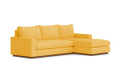 Harper 2pc Sleeper Sectional :: Leg Finish: Pecan / Sleeper Option: Memory Foam Mattress / Configuration: RAF - Chaise on the Right