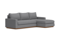 Harper 2pc Sleeper Sectional :: Leg Finish: Pecan / Sleeper Option: Memory Foam Mattress / Configuration: RAF - Chaise on the Right