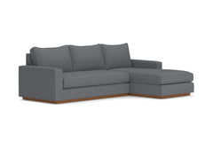 Harper 2pc Sleeper Sectional :: Leg Finish: Pecan / Sleeper Option: Memory Foam Mattress / Configuration: RAF - Chaise on the Right