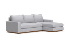 Harper 2pc Sleeper Sectional :: Leg Finish: Pecan / Sleeper Option: Memory Foam Mattress / Configuration: RAF - Chaise on the Right