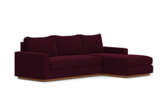 Harper 2pc Sleeper Sectional :: Leg Finish: Pecan / Sleeper Option: Memory Foam Mattress / Configuration: RAF - Chaise on the Right