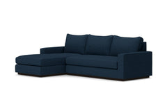 Harper 2pc Sleeper Sectional :: Leg Finish: Espresso / Sleeper Option: Memory Foam Mattress / Configuration: LAF - Chaise on the Left