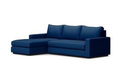 Harper 2pc Sleeper Sectional :: Leg Finish: Espresso / Sleeper Option: Deluxe Innerspring Mattress / Configuration: LAF - Chaise on the Left