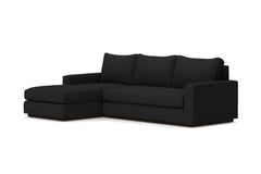 Harper 2pc Sleeper Sectional :: Leg Finish: Espresso / Sleeper Option: Deluxe Innerspring Mattress / Configuration: LAF - Chaise on the Left