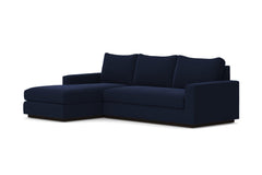 Harper 2pc Sleeper Sectional :: Leg Finish: Espresso / Sleeper Option: Deluxe Innerspring Mattress / Configuration: LAF - Chaise on the Left