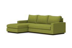 Harper 2pc Sleeper Sectional :: Leg Finish: Espresso / Sleeper Option: Deluxe Innerspring Mattress / Configuration: LAF - Chaise on the Left