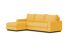 Harper 2pc Sleeper Sectional :: Leg Finish: Espresso / Sleeper Option: Deluxe Innerspring Mattress / Configuration: LAF - Chaise on the Left