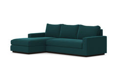 Harper 2pc Sleeper Sectional :: Leg Finish: Espresso / Sleeper Option: Deluxe Innerspring Mattress / Configuration: LAF - Chaise on the Left