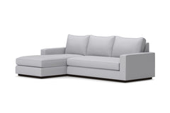 Harper 2pc Sleeper Sectional :: Leg Finish: Espresso / Sleeper Option: Deluxe Innerspring Mattress / Configuration: LAF - Chaise on the Left