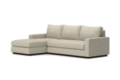 Harper 2pc Sleeper Sectional :: Leg Finish: Espresso / Sleeper Option: Memory Foam Mattress / Configuration: LAF - Chaise on the Left