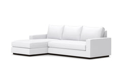 Harper 2pc Sleeper Sectional :: Leg Finish: Espresso / Sleeper Option: Deluxe Innerspring Mattress / Configuration: LAF - Chaise on the Left