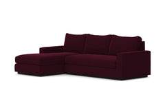 Harper 2pc Sleeper Sectional :: Leg Finish: Espresso / Sleeper Option: Memory Foam Mattress / Configuration: LAF - Chaise on the Left