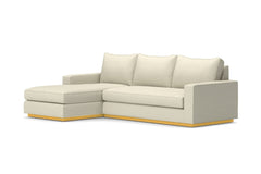 Harper 2pc Sleeper Sectional :: Leg Finish: Natural / Sleeper Option: Deluxe Innerspring Mattress / Configuration: LAF - Chaise on the Left