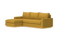 Harper 2pc Sleeper Sectional :: Leg Finish: Natural / Sleeper Option: Deluxe Innerspring Mattress / Configuration: LAF - Chaise on the Left