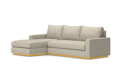 Harper 2pc Sleeper Sectional :: Leg Finish: Natural / Sleeper Option: Deluxe Innerspring Mattress / Configuration: LAF - Chaise on the Left