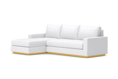 Harper 2pc Sleeper Sectional :: Leg Finish: Natural / Sleeper Option: Deluxe Innerspring Mattress / Configuration: LAF - Chaise on the Left