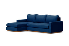 Harper 2pc Sleeper Sectional :: Leg Finish: Pecan / Sleeper Option: Memory Foam Mattress / Configuration: LAF - Chaise on the Left