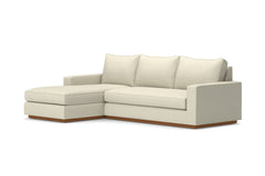 Harper 2pc Sleeper Sectional :: Leg Finish: Pecan / Sleeper Option: Deluxe Innerspring Mattress / Configuration: LAF - Chaise on the Left