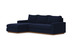 Harper 2pc Sleeper Sectional :: Leg Finish: Pecan / Sleeper Option: Memory Foam Mattress / Configuration: LAF - Chaise on the Left