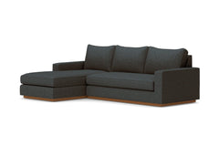 Harper 2pc Sleeper Sectional :: Leg Finish: Pecan / Sleeper Option: Memory Foam Mattress / Configuration: LAF - Chaise on the Left