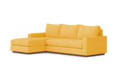 Harper 2pc Sleeper Sectional :: Leg Finish: Pecan / Sleeper Option: Memory Foam Mattress / Configuration: LAF - Chaise on the Left