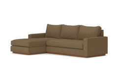 Harper 2pc Sleeper Sectional :: Leg Finish: Pecan / Sleeper Option: Deluxe Innerspring Mattress / Configuration: LAF - Chaise on the Left