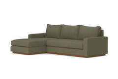 Harper 2pc Sleeper Sectional :: Leg Finish: Pecan / Sleeper Option: Memory Foam Mattress / Configuration: LAF - Chaise on the Left