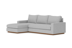 Harper 2pc Sleeper Sectional :: Leg Finish: Pecan / Sleeper Option: Deluxe Innerspring Mattress / Configuration: LAF - Chaise on the Left