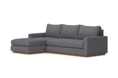 Harper 2pc Sleeper Sectional :: Leg Finish: Pecan / Sleeper Option: Deluxe Innerspring Mattress / Configuration: LAF - Chaise on the Left