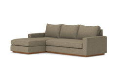 Harper 2pc Sleeper Sectional :: Leg Finish: Pecan / Sleeper Option: Memory Foam Mattress / Configuration: LAF - Chaise on the Left