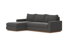 Harper 2pc Sleeper Sectional :: Leg Finish: Pecan / Sleeper Option: Deluxe Innerspring Mattress / Configuration: LAF - Chaise on the Left