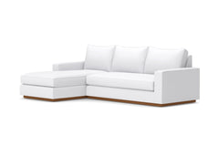 Harper 2pc Sleeper Sectional :: Leg Finish: Pecan / Sleeper Option: Deluxe Innerspring Mattress / Configuration: LAF - Chaise on the Left