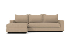Harper 2pc Sleeper Sectional :: Leg Finish: Espresso / Sleeper Option: Deluxe Innerspring Mattress / Configuration: LAF - Chaise on the Left