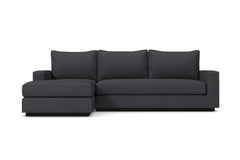 Harper 2pc Sleeper Sectional :: Leg Finish: Espresso / Sleeper Option: Deluxe Innerspring Mattress / Configuration: LAF - Chaise on the Left