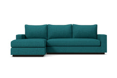 Harper 2pc Sleeper Sectional :: Leg Finish: Espresso / Sleeper Option: Deluxe Innerspring Mattress / Configuration: LAF - Chaise on the Left