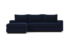 Harper 2pc Sleeper Sectional :: Leg Finish: Espresso / Sleeper Option: Deluxe Innerspring Mattress / Configuration: LAF - Chaise on the Left