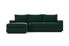 Harper 2pc Sleeper Sectional :: Leg Finish: Espresso / Sleeper Option: Deluxe Innerspring Mattress / Configuration: LAF - Chaise on the Left
