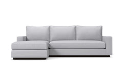 Harper 2pc Sleeper Sectional :: Leg Finish: Espresso / Sleeper Option: Deluxe Innerspring Mattress / Configuration: LAF - Chaise on the Left