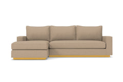 Harper 2pc Sleeper Sectional :: Leg Finish: Natural / Sleeper Option: Deluxe Innerspring Mattress / Configuration: LAF - Chaise on the Left