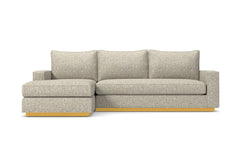 Harper 2pc Sleeper Sectional :: Leg Finish: Natural / Sleeper Option: Deluxe Innerspring Mattress / Configuration: LAF - Chaise on the Left